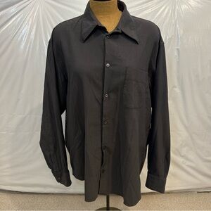 Armani Collezioni Dress Shirt Men’s Size XL Gray Button Down Shirt Made In Italy